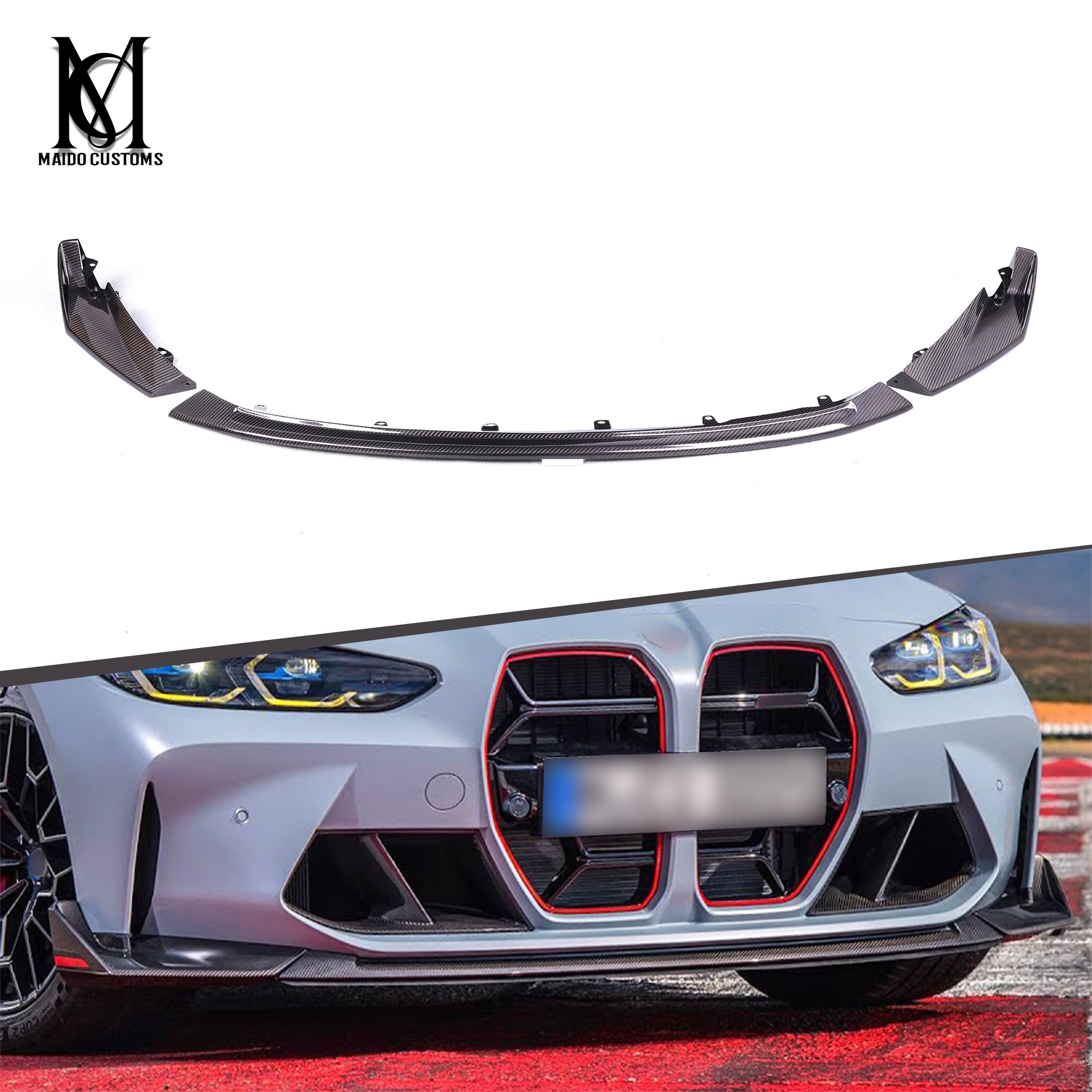 BMW G80/G82 M3 M4 MP Type Dry Carbon Front Lip Spoiler 2021+
