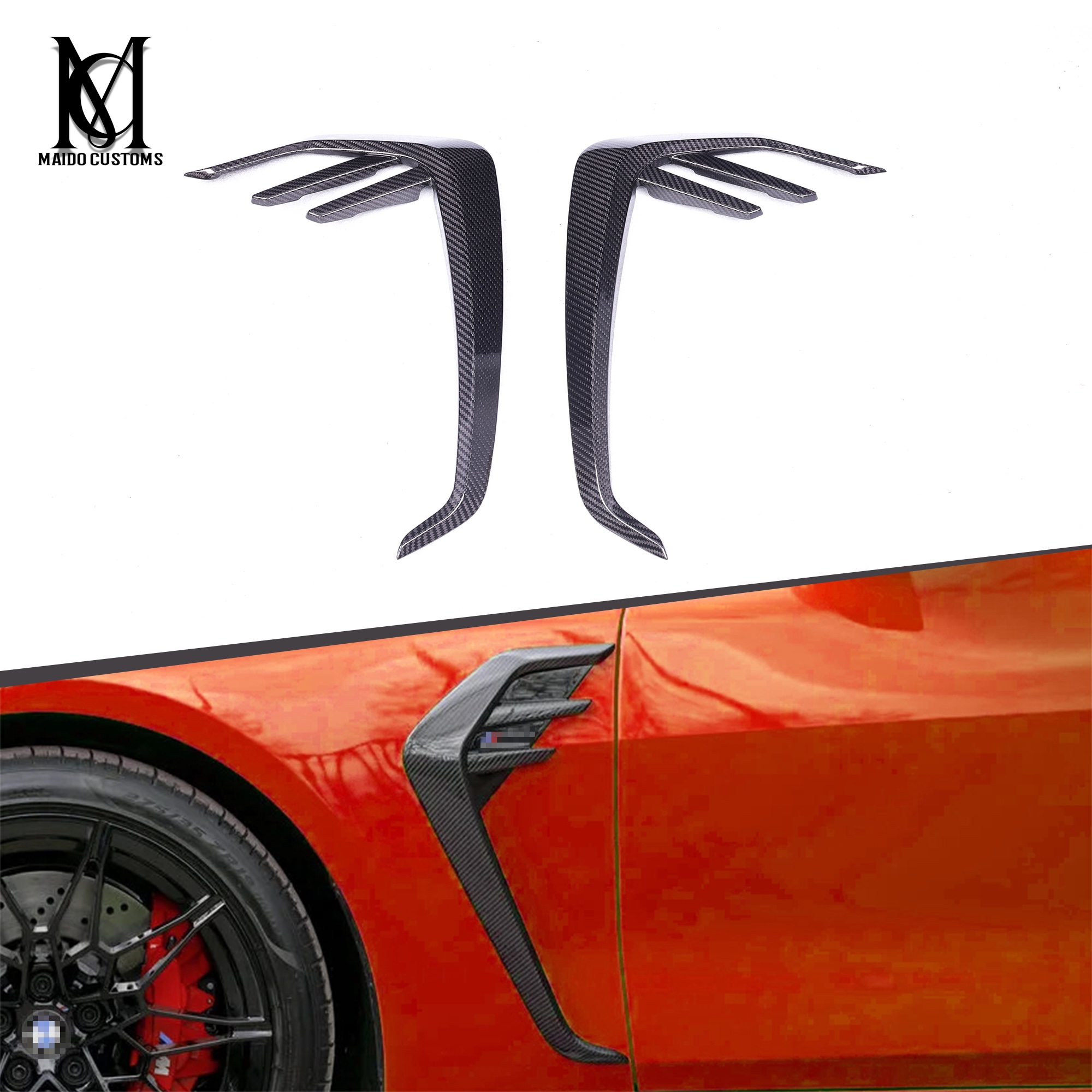 BMW G82 M4 AG Type Carbon Fender Trims 2021+
