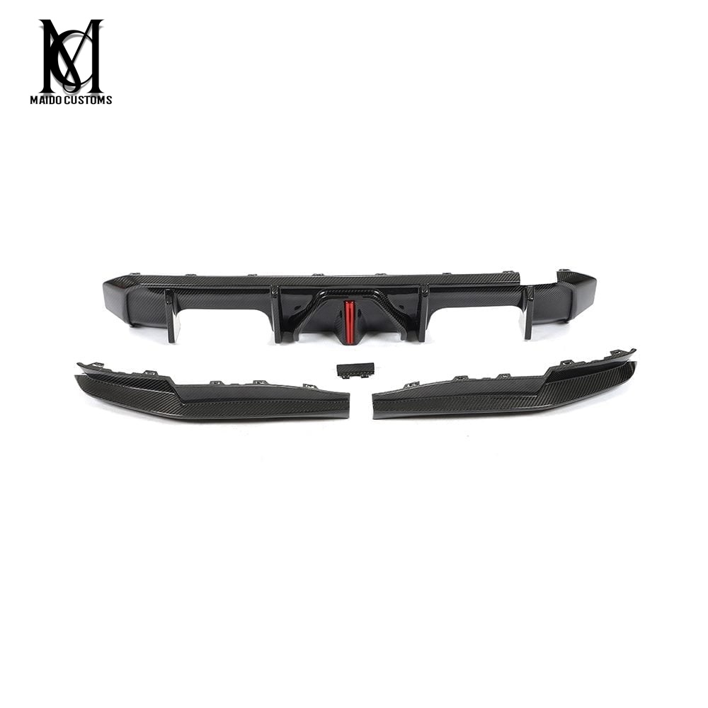 BMW G80/G82 M3 M4 Carbon Rear Bumper Diffuser LED 2021+