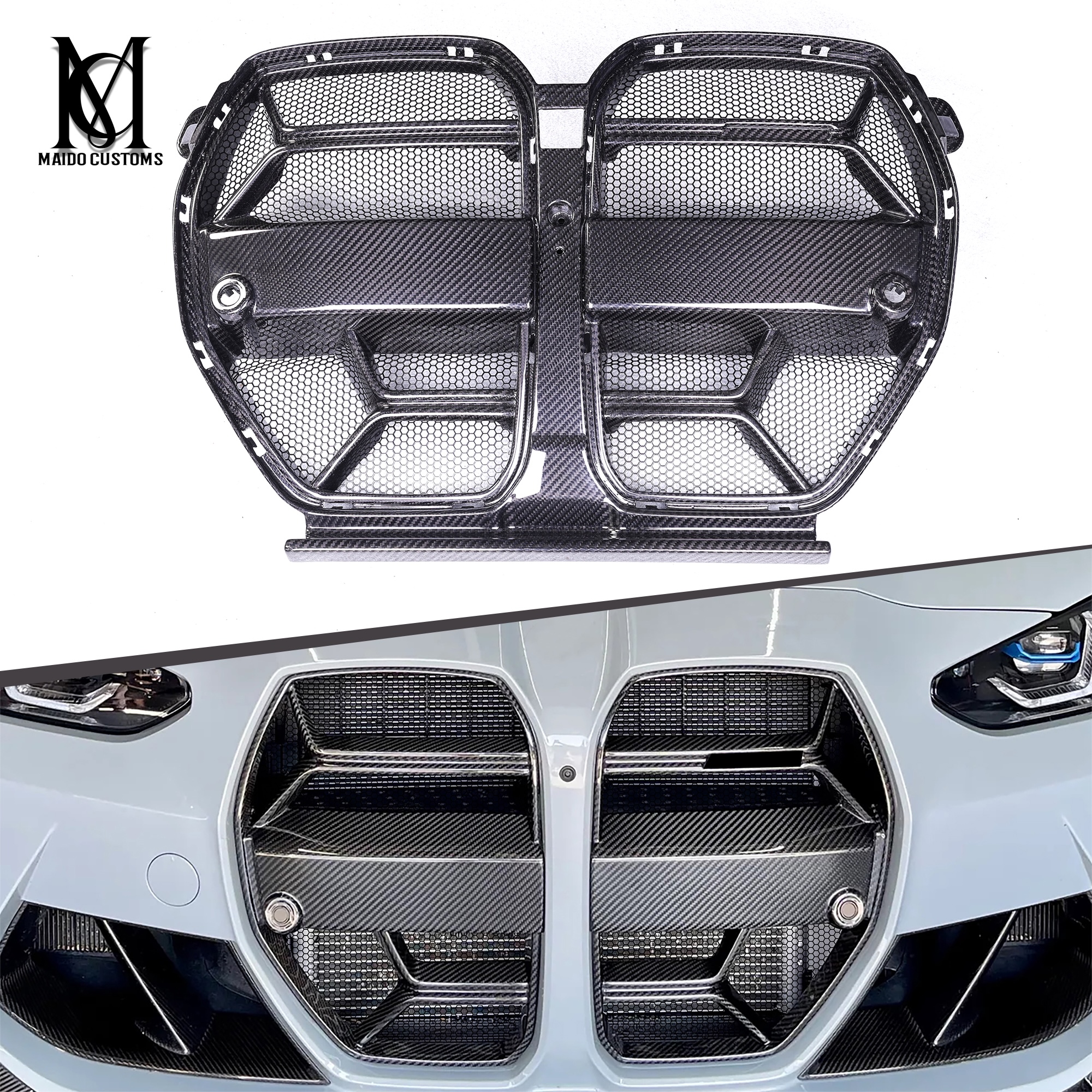 BMW G80/G82 M3 M4 CSL Type Carbon Mesh Net Front Grille 2021+