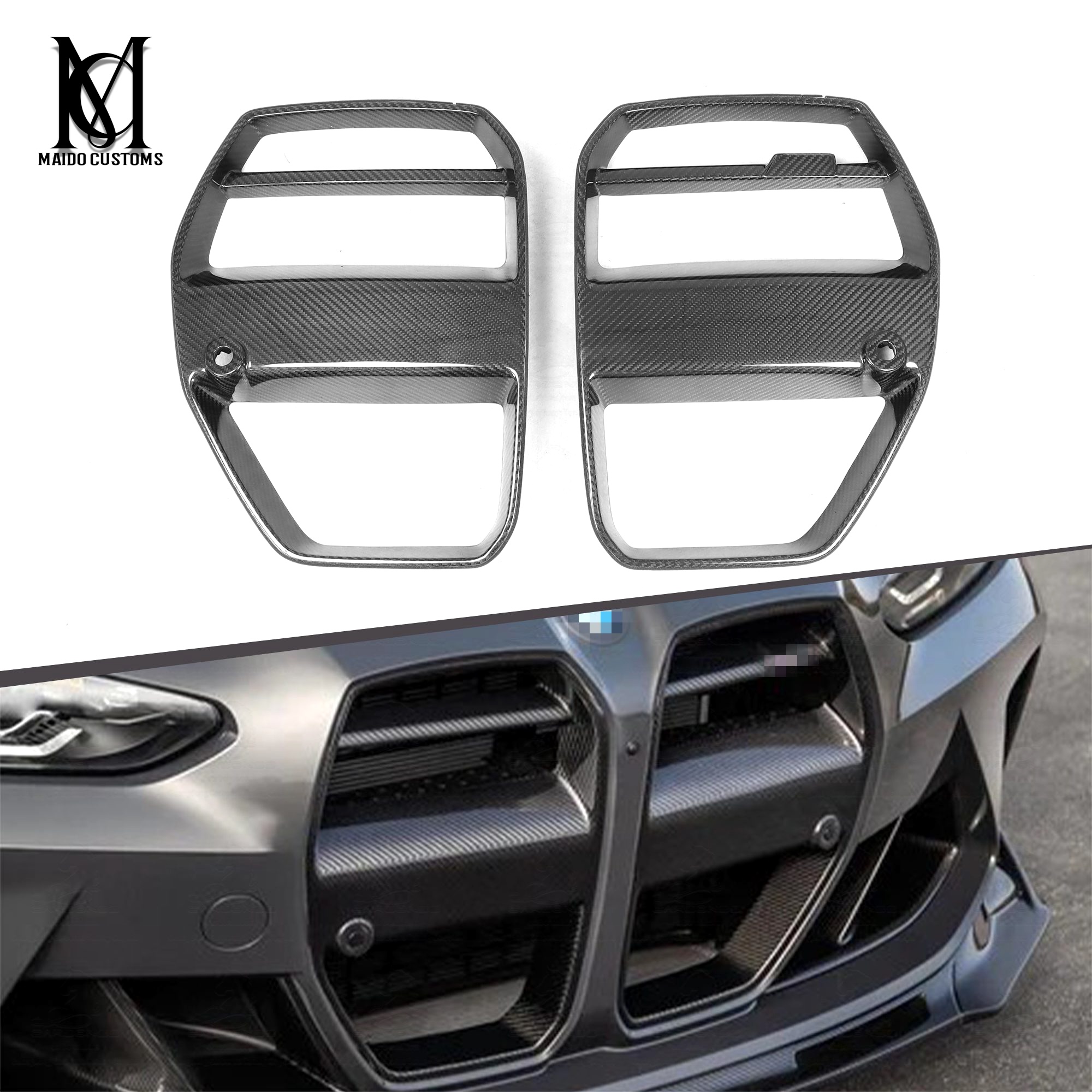 BMW G80/G82 M3 M4 V Type Carbon Front Grille 2021+