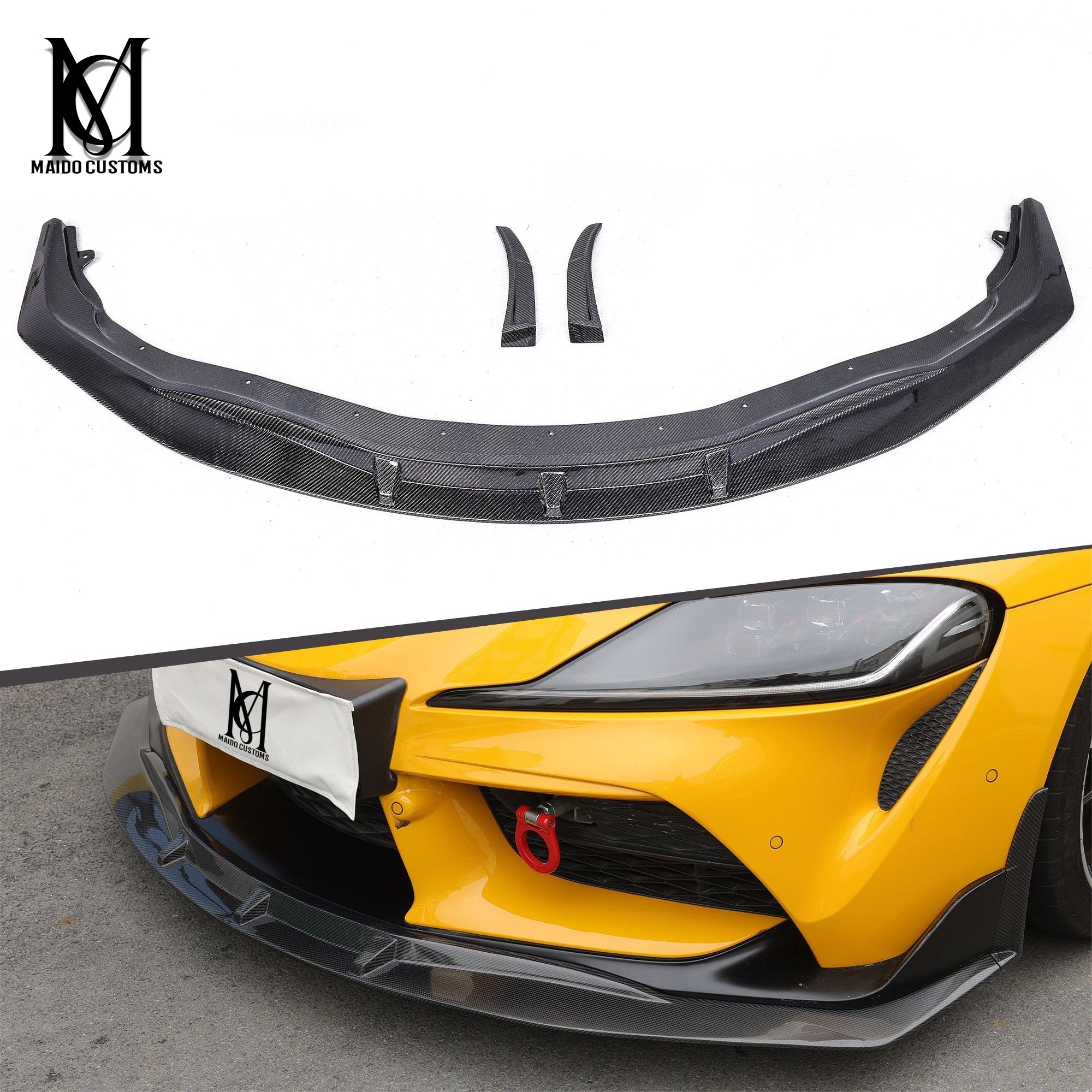 Toyota Supra A90 Manta Carbon Ray Front Bumper Lip 2019+