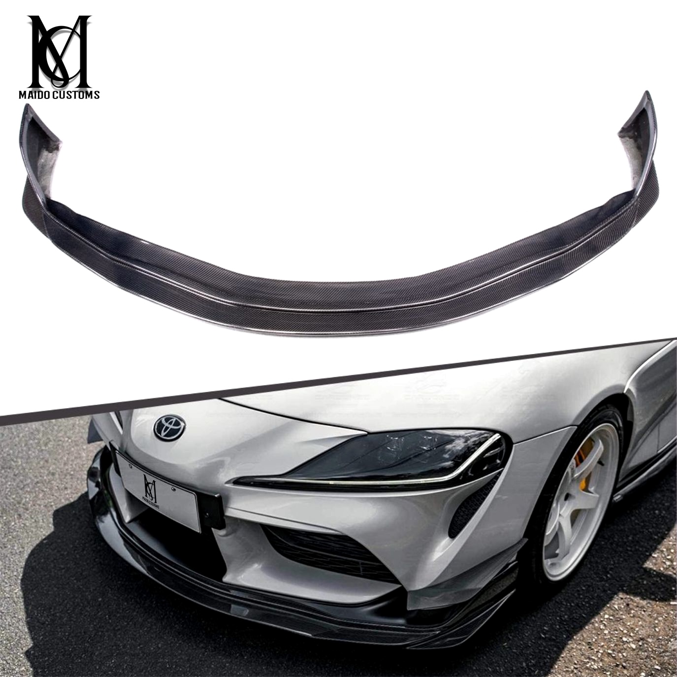 Toyota Supra A90 Varis Style Carbon Front Bumper Lip 2019+