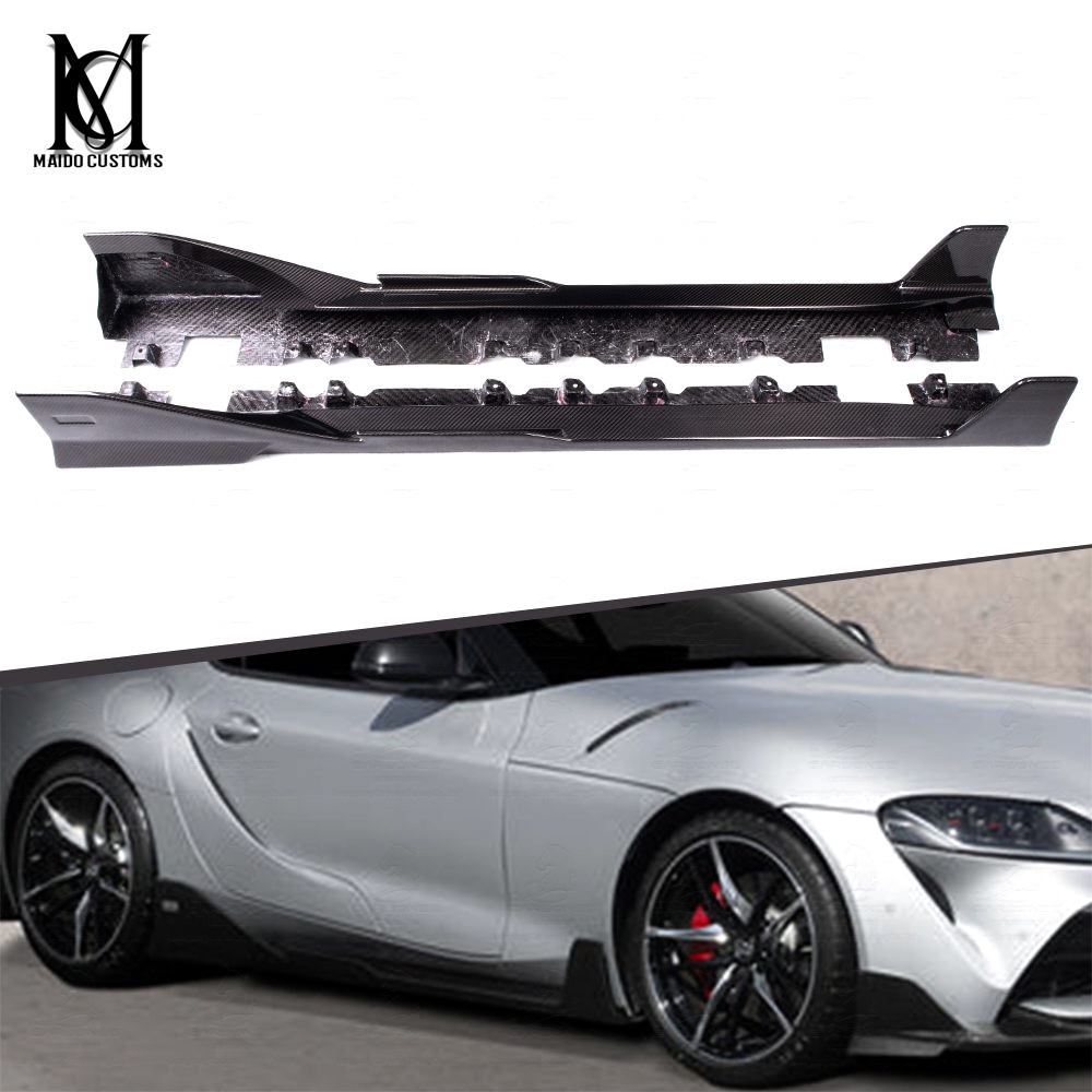 Toyota Supra A90 TOMS Style Carbon Side Skirts 2019+