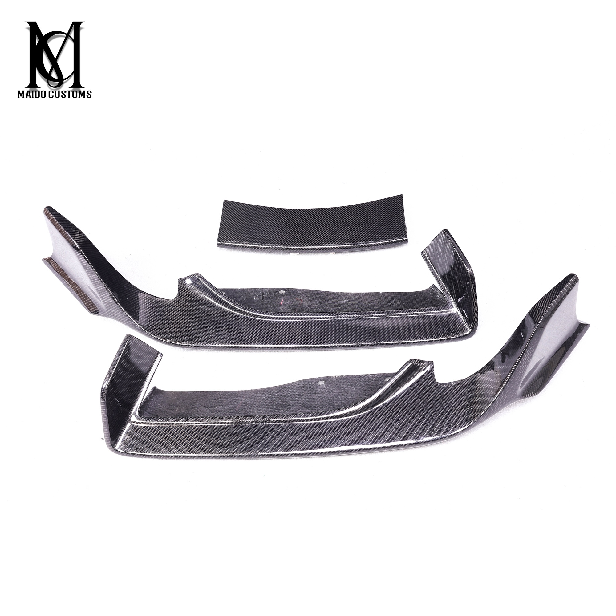 Toyota Supra A90 AD Style Carbon Fiber Front Lip 3-Piece Set 2019+